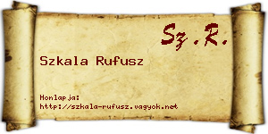 Szkala Rufusz névjegykártya